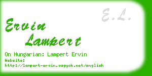 ervin lampert business card